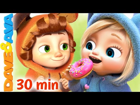 😛 One Banana, Two Bananas and More Nursery Rhymes | Humpty Dumpty | Baby Songs by Dave and Ava 😛