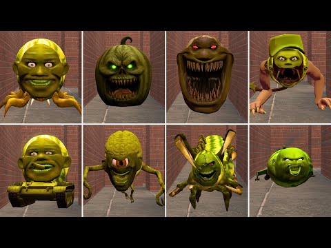 ALL LIN GANG MELON MONSTERS FAMILY CHASED ME IN MAZE In Garry's Mod