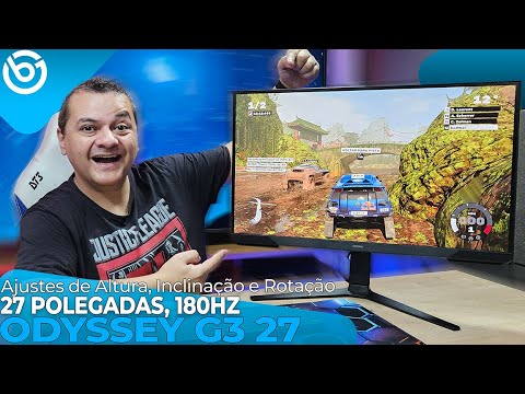 ODYSSEY G3 27 | Tela Full HD de 27" e 180Hz, Ajustes de ALTURA, INCLINAÇÃO e ROTAÇÃO! Análise/Review