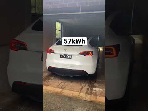 The Tesla Model Y battery is equivalent to more than 4 Tesla Powerwalls !! #shorts #teslabattery
