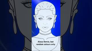 Random colours + Alexa Demie = ? #celebrityart #digitalart #tracingart #colouringbook #alexademie