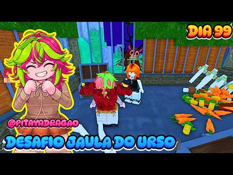 🐻 Desafio: SOBREVIVER 99 noites na jaula do URSO! #roblox #99noitesnafloresta