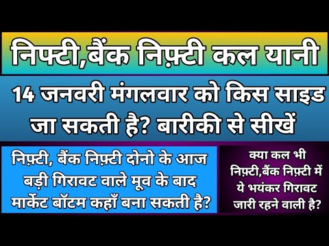 क्या कल भी निफ़्टी,बैंकनिफ्टी में भयंकर गिरावट जारी रहेगी?Nifty & BankNifty Prediction for Tuesday