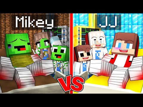 JJ's Family RICH vs Mikey's Family POOR Surgery Battle in Minecraft - Maizen