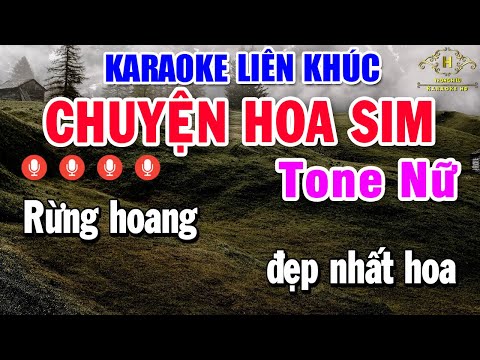 Karaoke Liên Khúc Nhạc Sống Tone Nữ | Nhạc Trữ Tình Bolero || CHUYỆN HOA SIM – ĐẮP MỘ CUỘC TÌNH