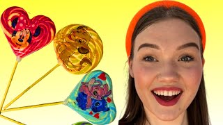 Alex and Nastya play with big candy in the playground | daddy finger song