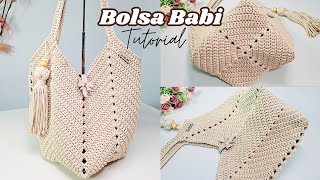 BOLSA DE CROCHÊ CLASSICA, ELEGANTE E FACIL / Bolsa Babi