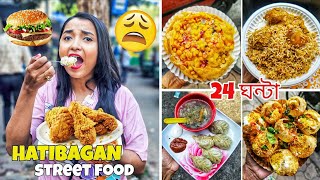 I ate Cheapest STREET FOOD in Hatibagan for 24 Hours - Eating Kolkata's Best CHEAP FOOD CHALLENGE