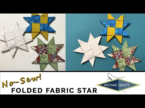 DIY No-Sew FOLDED FABRIC STAR ORNAMENT