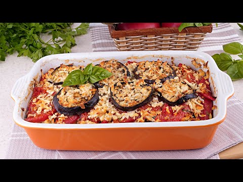 Идеальное Трио - Баклажаны🍆 помидоры 🍅 и сыр🧀 - Сочная сырно-овощная запеканка в духовке!