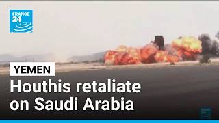YouTube video thumbnail: Houthis Launch Missiles at Saudi Arabia, in Retaliation for Sanaa Airport Strikes