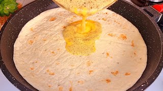 Haben Sie Tortillas und Eier zu Hause? Leckeres und leichtes Abendessen, schnell zubereitet!