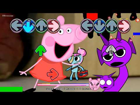 FNF Sprunki Normal All Phases VS Peppa All Phases Sings Silced Pibby | Incredibox Sprunki FNF Mods