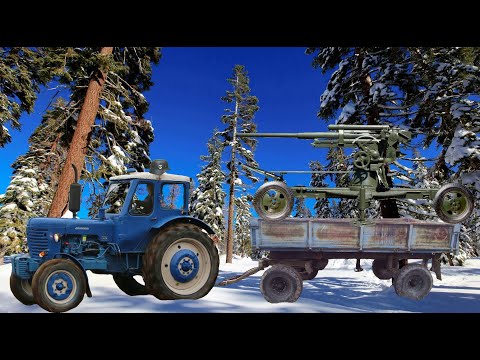 THERE ARE SO MANY WWII WAR TROPHIES THAT WE TAKE THEM OUT OF THE FOREST ON A TRACTOR.