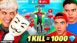 DONATO Y HECTORINO ME DAN 1000 DIAMANTES POR CADA KILL en FREE FIRE 😨🔥