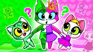 Pink VS Green Mommy | Pretend Play Spooky Cartoons | Paws & Play