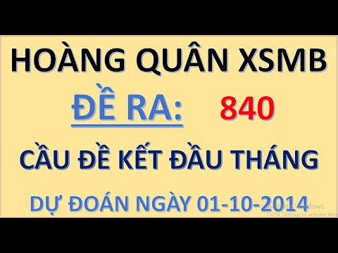 SOI CẦU XSMB 01/10 - SOI CẦU MIỀN BẮC - SOI CẦU ĐỀ - SOI CẦU LÔ - XSMB - HOÀNG QUÂN SOI CẦU XSMB