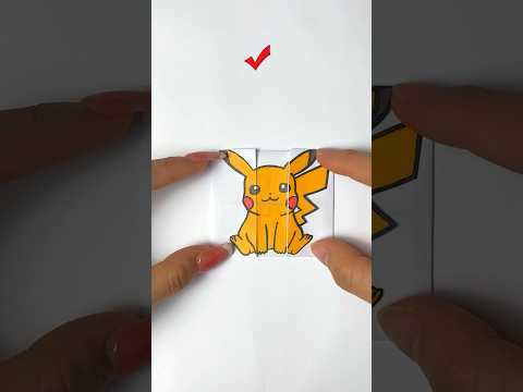 Pokémon⚡️Pikachu⚡️|Paper Play !! #shorts #실리콘테이프 #emoji