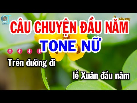 Karaoke Câu Chuyện Đầu Năm Tone Nữ ( D#m ) Nhạc Xuân Mới Nhất 2025 | Karaoke Tuấn Kiệt