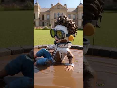 The white cat was bathed because it was muddy #cat #cats #catlovers #catshorts #catcomedy #comedy