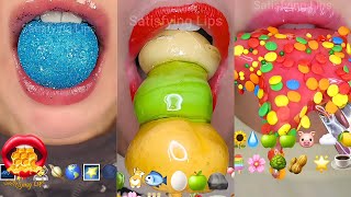 ASMR Satisfying Eating Emoji Food Challenge