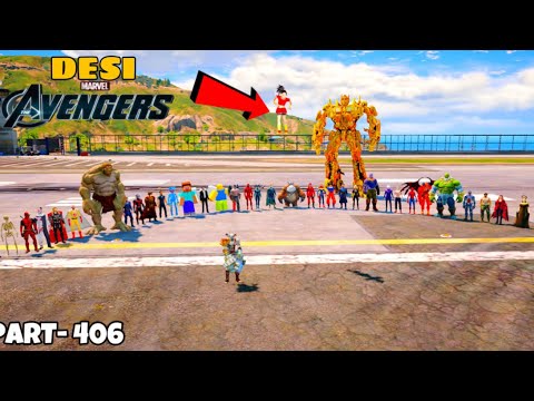 DESI Avengers and GOKU Fights with Dragon ball KALE Attack on THOR in GTA 5 | GTA V #406