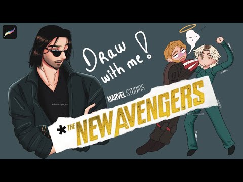 DRAW WITH ME! The new Avengers (Mini Vlog) (˶ᵔ ᵕ ᵔ˶)