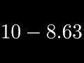 Decimal Subtraction Concepts