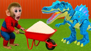 Bon Bon si Monyet Kecil ke Peternakan Merawat Bebek & Makan Malam Bareng Dinosaurus! 🐵🦆🦖