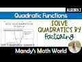 Factoring Quadratic Equations Concepts