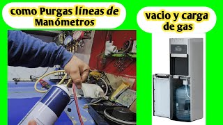 VACIO Y CARGA  DE GAS a dispensador ( Como Purgas líneas de Manómetros )