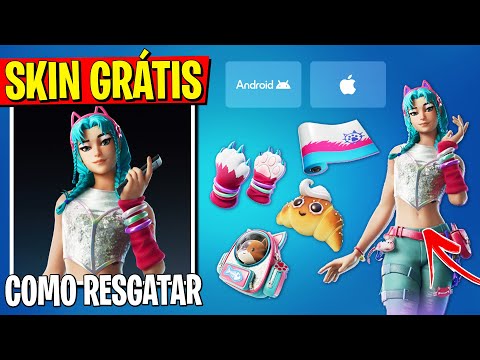 FORTNITE - COMO RESGATAR GRÁTIS A SKIN GATALINA no ANDROID - PASSO A PASSO COMPLETO