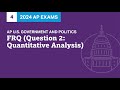 AP US Government and Politics: Quantitative Analysis FRQ Strategies