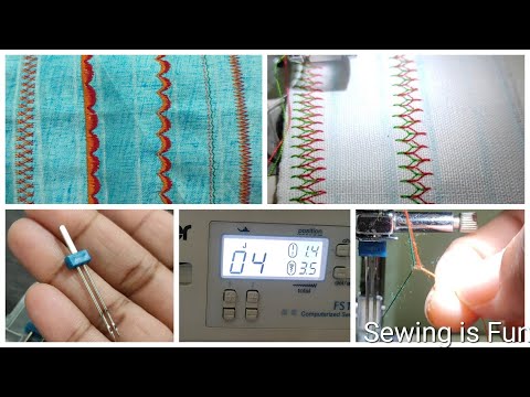 All about twin needles in hindi, how to make beautiful embroidery stitches on brother sewing machine