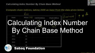 Calculating Index Number By Chain Base Method