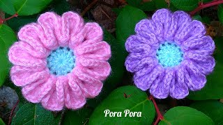 How To Crochet A Flower I Easy Crochet Flower Tutorial For Beginners I Crochet 3D Flower
