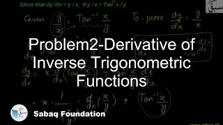 Problem2-Derivative of Inverse Trigonometric Functions