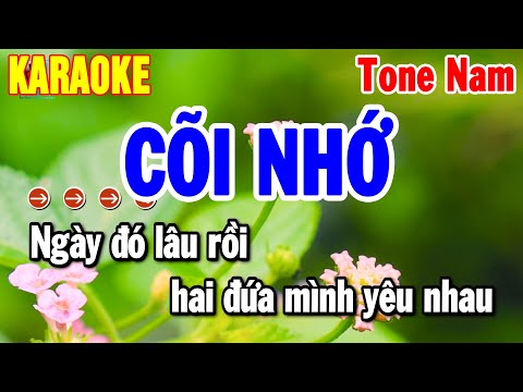 Karaoke Cõi Nhớ Tone Nam Nhạc Sống 2025 Dễ Hát | Thanh Hải