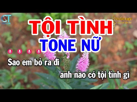 Karaoke Tội Tình Tone Nữ ( Fm ) Nhạc Sống Tuấn Kiệt