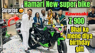 My new family member Kawasaki Z 900 delivery 😍 #kawasaki #z900 #youtubeshorts