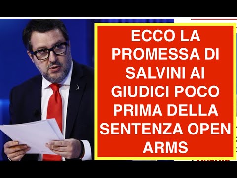 ECCO LA PROMESSA DI SALVINI AI GIUDICI POCO PRIMA DELLA SENTENZA OPEN ARMS