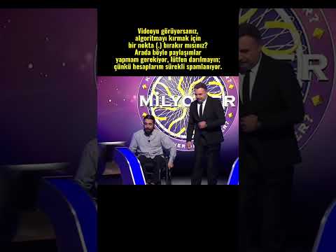 Videoyu görüyorsanız, algoritmayı kırmak için bir nokta (.) bırakır mısınız?