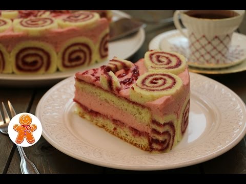 Торт малиновый нежный ароматный и очень ягодный raspberry cake