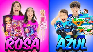 24 HORAS COMPRANDO TODO DE UN SOLO COLOR 💗💙 *En la mejor juguetería de México! 🧸🎁