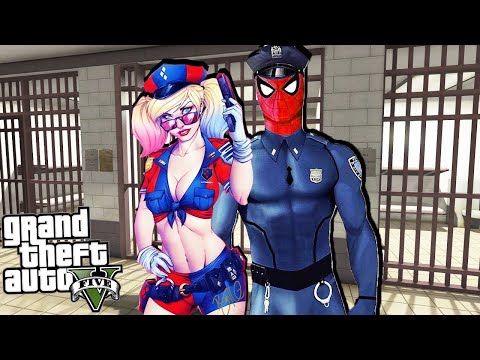 ARLEQUINA FOI PRESA PELO BEBE HOMEM ARANHA no GTA 5