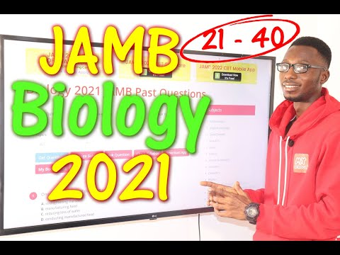JAMB CBT Biology 2021 Past Questions 21 - 40