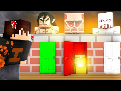 NÃO ESCOLHA A PORTA ERRADA dos TITÃS de ATTACK ON TITAN 𝗡𝗢 MINECRAFT BEDROCK EDITION ‹ Ine ›