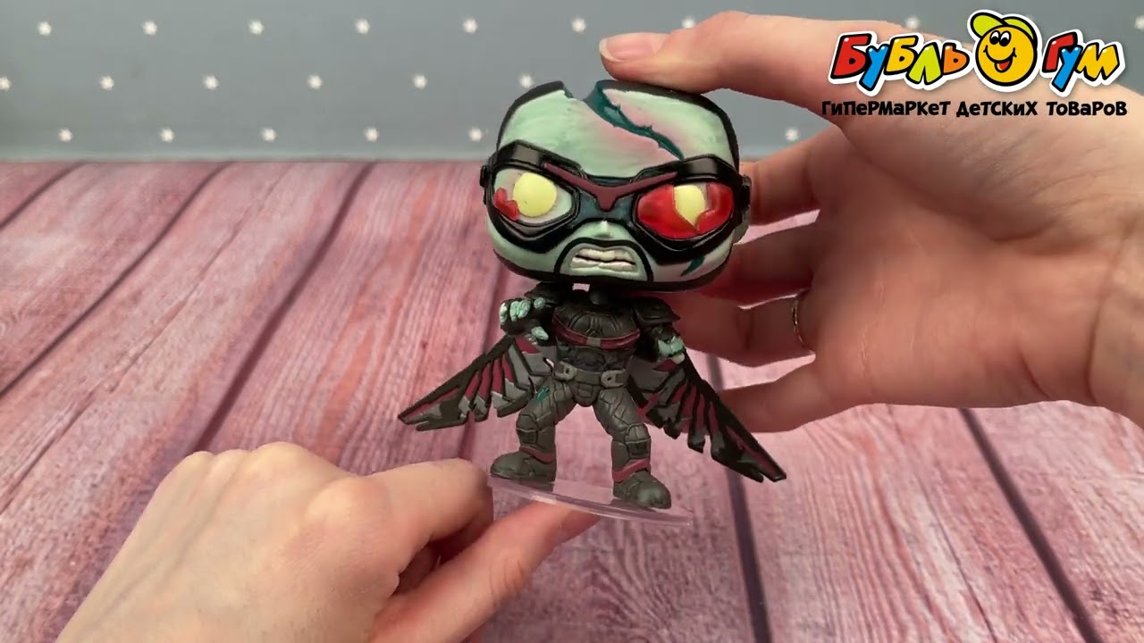 Фигурка коллекционная Funko POP Marvel Cокол зомби  - видео Фигурка коллекционная Funko POP Marvel Cокол зомби  - видео