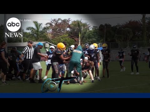 YouTube video thumbnail: Florida mom Arrested for Allegedly Kicking Child Repeatedly in Youth Football Game