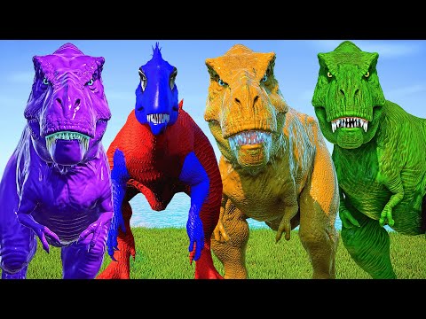 Who Wins the Rainbow Dinosaur Battle?